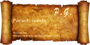 Parsch Gunda névjegykártya